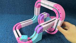 ASMR Toy Satisfying Unboxing Video: Magnetic Anti-Gravity Track Building Block Toy Train | ToyReview