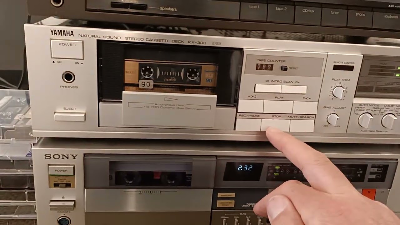 Sony Stereo Cassete Deck TC-FX66 + Jamaha KX-300 - YouTube