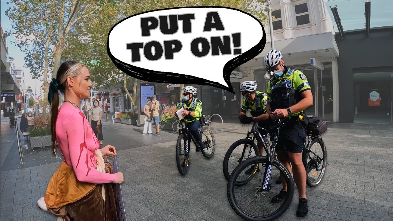 Police Embarrass Topless Vegan in Public