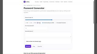 Use this Password generation tool to match all password setting requirements.