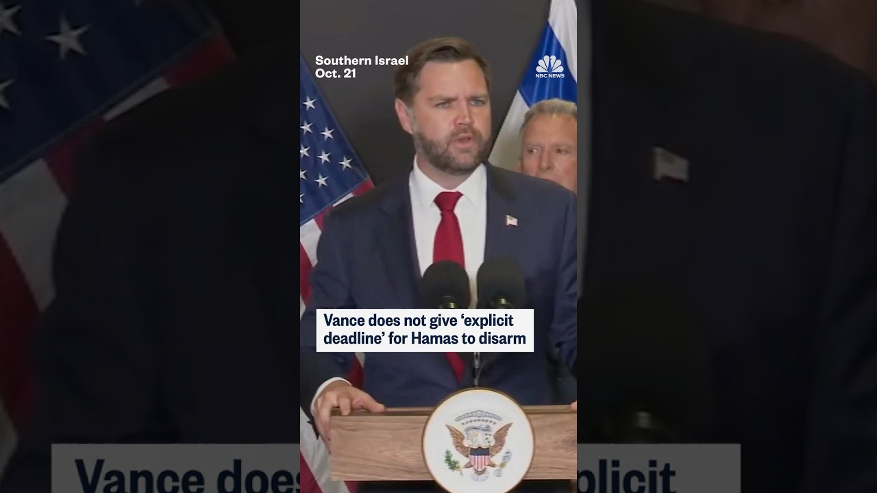 Vance does not give ‘explicit deadline’ for Hamas to disarm