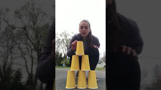 Cup Stacking ABC Push-Ups Fitness Challenge
