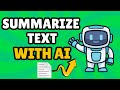 How to Summarise Text with QuillBot AI for Free!