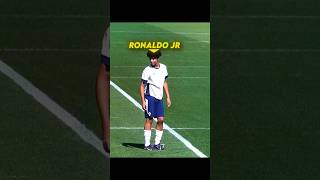 Cristiano Ronaldo jr push ups and dad's performance