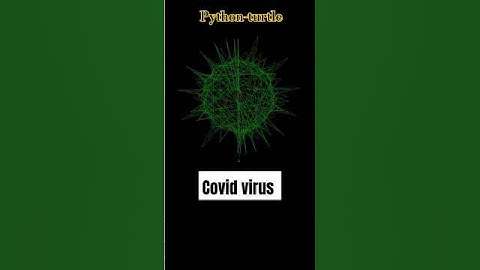 Python Turtle: COVID-19 Virus 🦠 AnimationCreative Coding Shorts #shorts #coding #programming #python