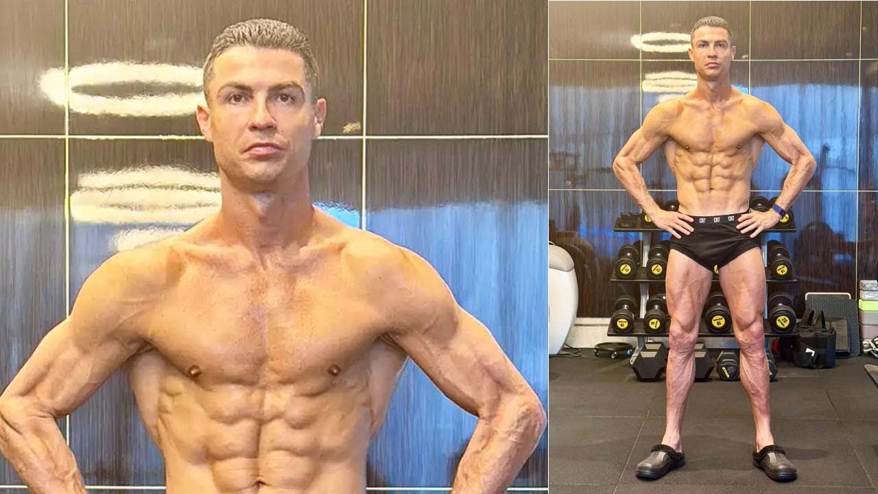 40-летний Криштиану Роналду продемонстрировал свою накачанную фигуру на откровенном фото после по...