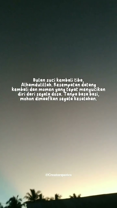 Kata Menyambut Bulan Suci Ramadhan #short