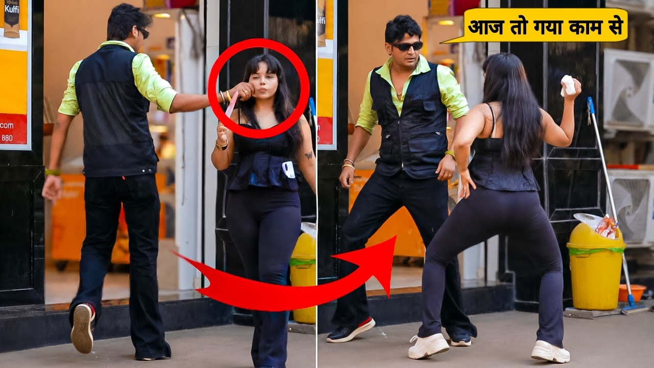 Pulling Strangers Cheek Gone wrong  #pulling #Cheek #Prank #Allahabad #SumitCool