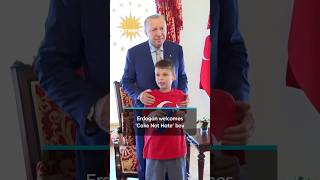 Turkish president welcomes boy behind ‘Cake Not Hate’ campaign