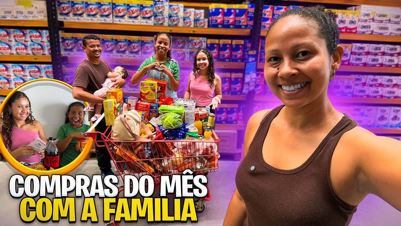 VLOGÃO no SUPERMERCADO‼️SOZINHAS FAZENDO as COMPRAS…ELAS FICARAM SUPRESAS com ISSO😱