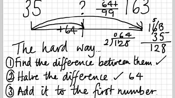 H1 finding halfway between 2 numbers