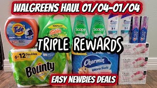 🔥Walgreens Haul 1/4-1/10 | TRIPLE REWARDS | P&G & BOOSTER SCENARIO 