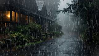 No Ads Rain Sounds for Sleeping - Rain on The Roof in the Foggy Forest - End Insomnia, Study, Relax