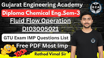 💥Fluid Flow Operation GTU IMP Questions 2025🔥 | Diploma Chemical Sem-3💯| GTU Most IMP 📘✨ #gtuimp2025