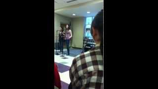 M2M3 Talent show singing bubbly (maddy, and aila)