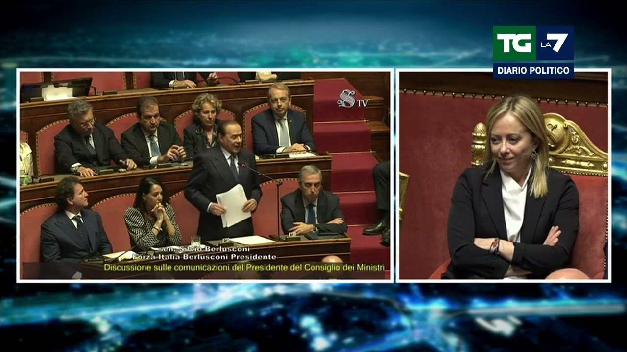 Senato, la dichiarazione di voto di Silvio Berlusconi: standing ovation dai banchi del governo