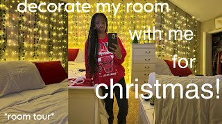 decorating my room for christmas *room tour*