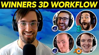 How Different 3D Artists Get To The Same Incredible Result (Blender, Cinema 4D, 3Ds Max)