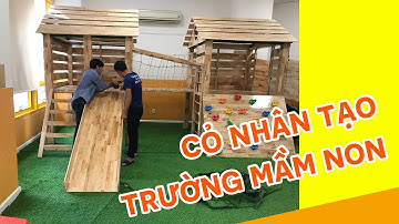 Thi công trải thảm cỏ nhân tạo trường mầm non | Cỏ nhân tạo SG