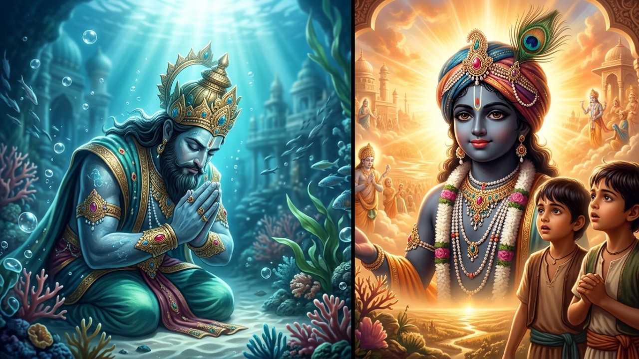 Capítulo 28 | La liberación de Nanda Maharaj de manos de Varuna | Los Bellos Pasatiempos de Krishna