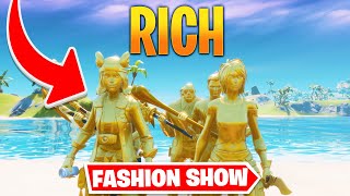*RICH* Fortnite Fashion Show! FIRE Skin Competition! Best DRIP & COMBO WINS!