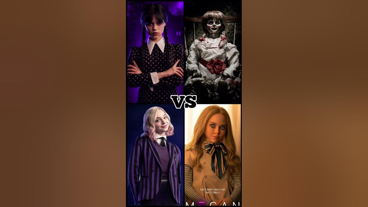 Wednesday VS Annabelle VS Enid VS M3GAN #shorts Wednesday VS Annabelle VS Enid VS M3GAN #shorts