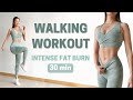 30 min walking cardio workout  intense full body fat burn at home  emi