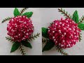 Easy & Amazing Hand Embroidery Ribbon flower design Trick | Hand Embroidery flower design tutorial