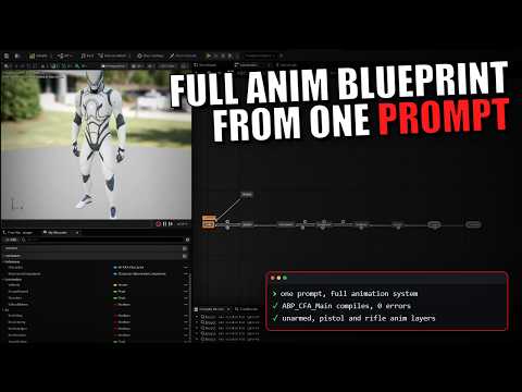 A full third person animation system in Unreal Engine 5, built from one prompt