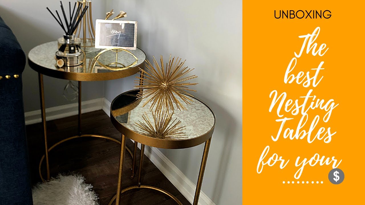 Unboxing the BEST  ACCENT NESTING TABLE SET - CONTEMPORARY-GLAM for your money| Cari Salgado