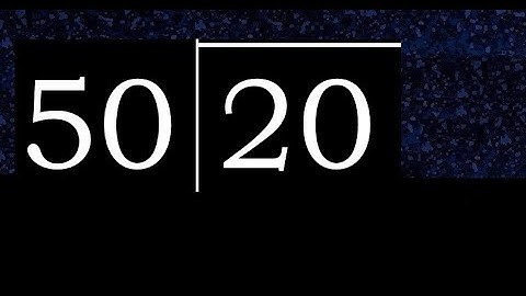 Divide 20 by 50 ,  decimal result  . Division with 2 Digit Divisors . How to do