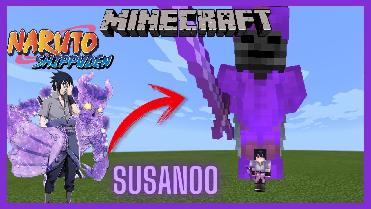 Sasuke Susanoo in Minecraft PE [Naruto] (Command Block Creation