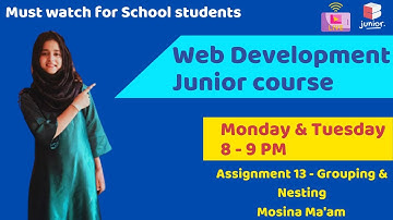 Web Development Course for School Students | Get Certified | Assignment 13 | Coding Blocks Junior