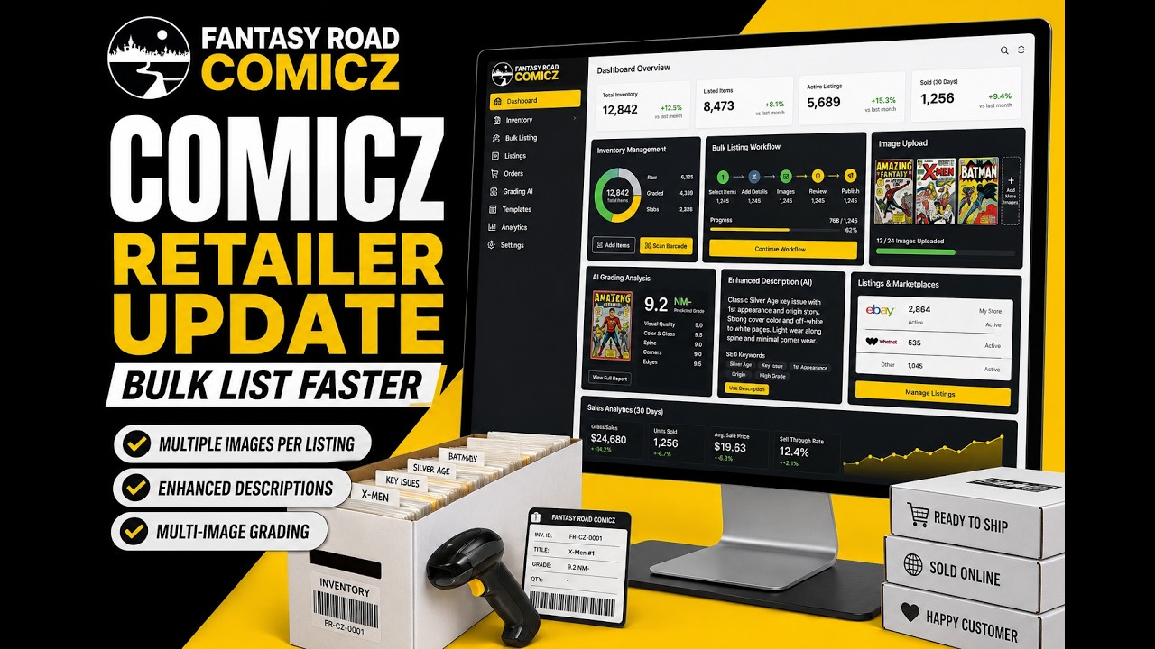 Fantasy Road Comicz Retailer Tool Tutorial | Bulk List Comics to eBay Faster (2026 Update)
