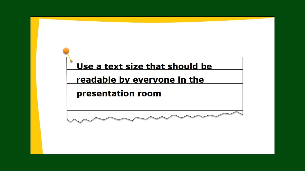 font size for a powerpoint presentation