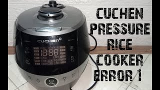cuchen rice cooker error 1 the easiest way to fix it