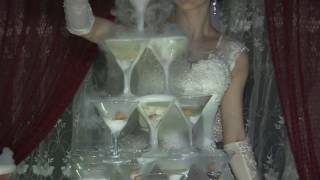 Пирамида бакалов шампанского  на свадьбе Кравченко 2017