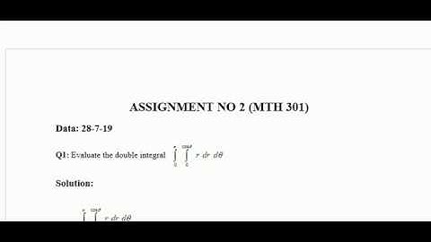 mth301 assignment solution  2020