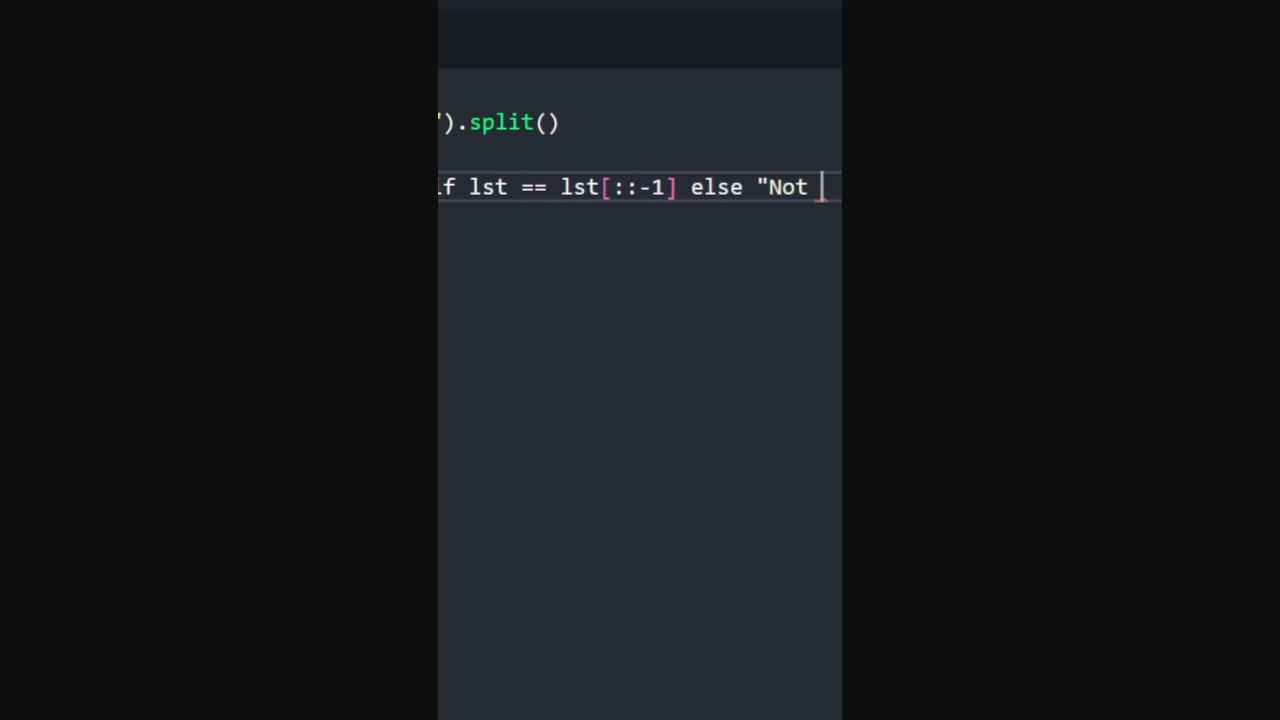 Check if list is Palindrome in Python #coding #python  #programming