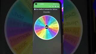First Raffle Draw namin. #spinthewheel #shorts