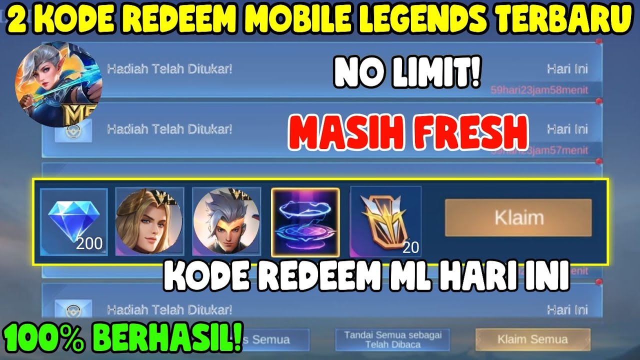 BURUAN 2 KODE REDEEM ML TERBARU KODE REDEEM MOBILE LEGENDS KODE REDEEM ...