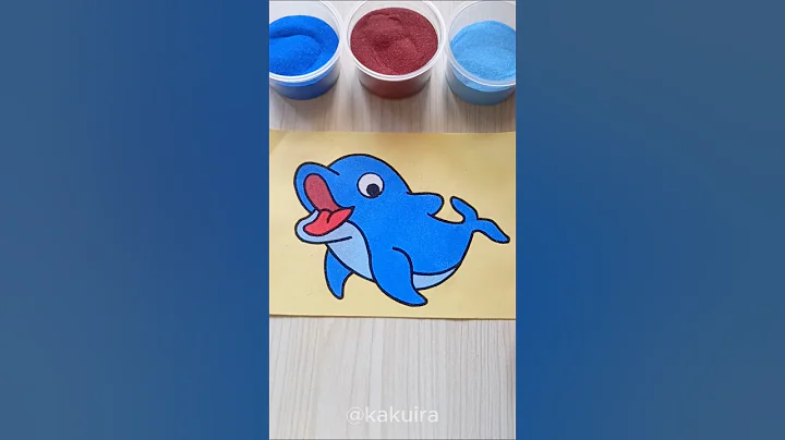 dolphin sand art #youtubeshorts #shorts #satisfying #reels #sandart #dolphin #fish #trending #viral