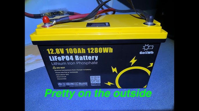 GoKWh 12V 100Ah LiFePO4 Deep Cycle Battery with Built-in BMS - Battery Finds