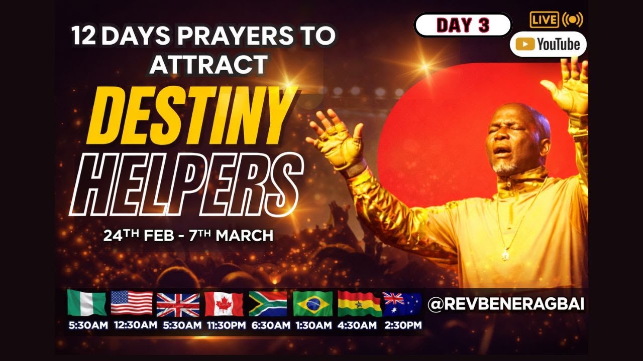 12 DAYS PRAYER TO ATTRACT DESTINY HELPERS/DAY3 #jesus #foryou #prayer  #revbeneragbai #gospel #god