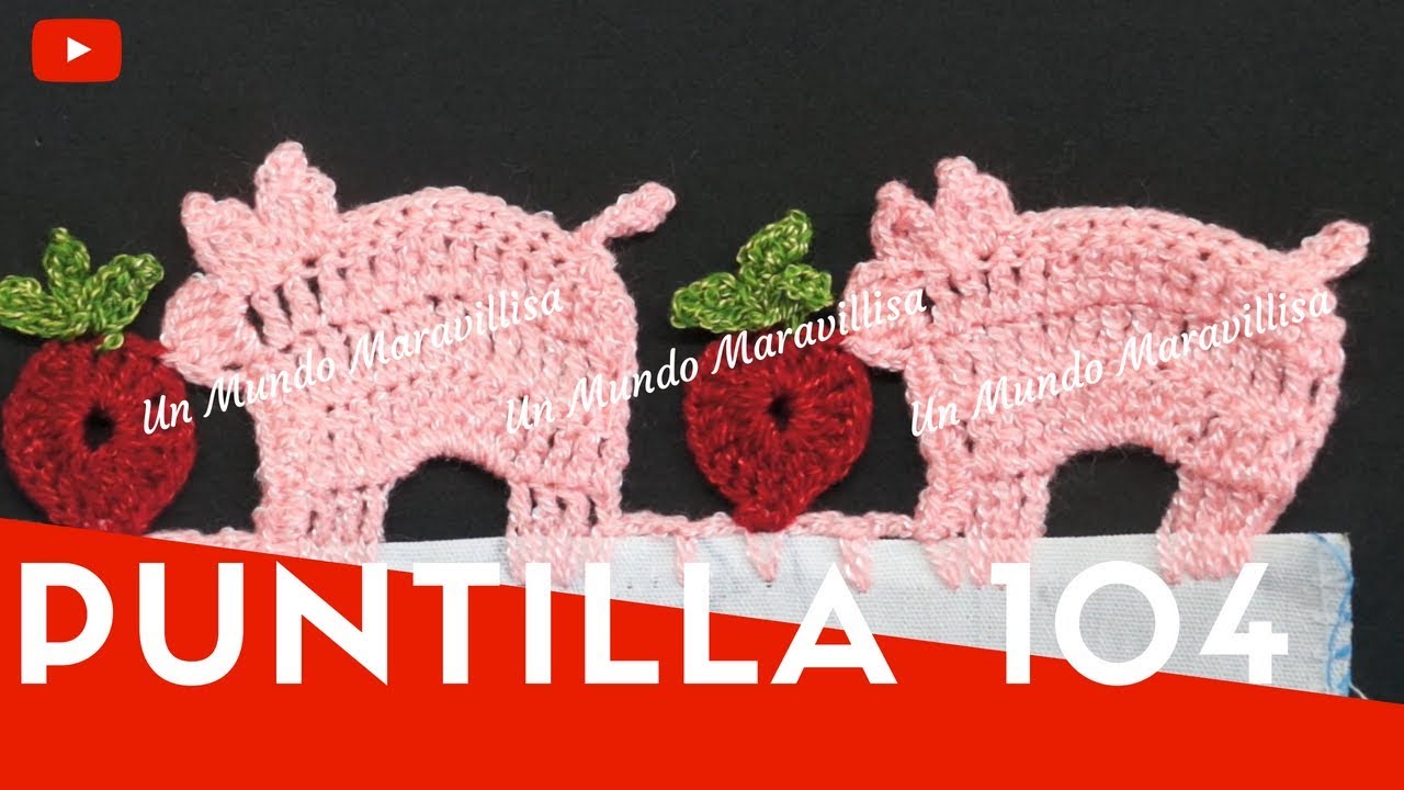 Puntilla 104 | Cerditos | Puntillas Maribel