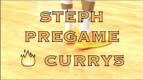 Steph Curry in 🔥 Curry5 colorway, pregame routine in Houston before 2018 WCF G5