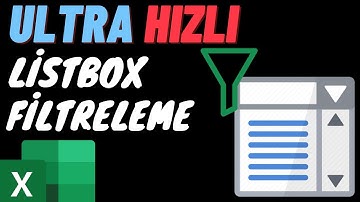 MEGA HIZLI LİSTBOX FİLTRELEME | Userform Liste Kutusu Filtrelemenin En Hızlı Yöntemi