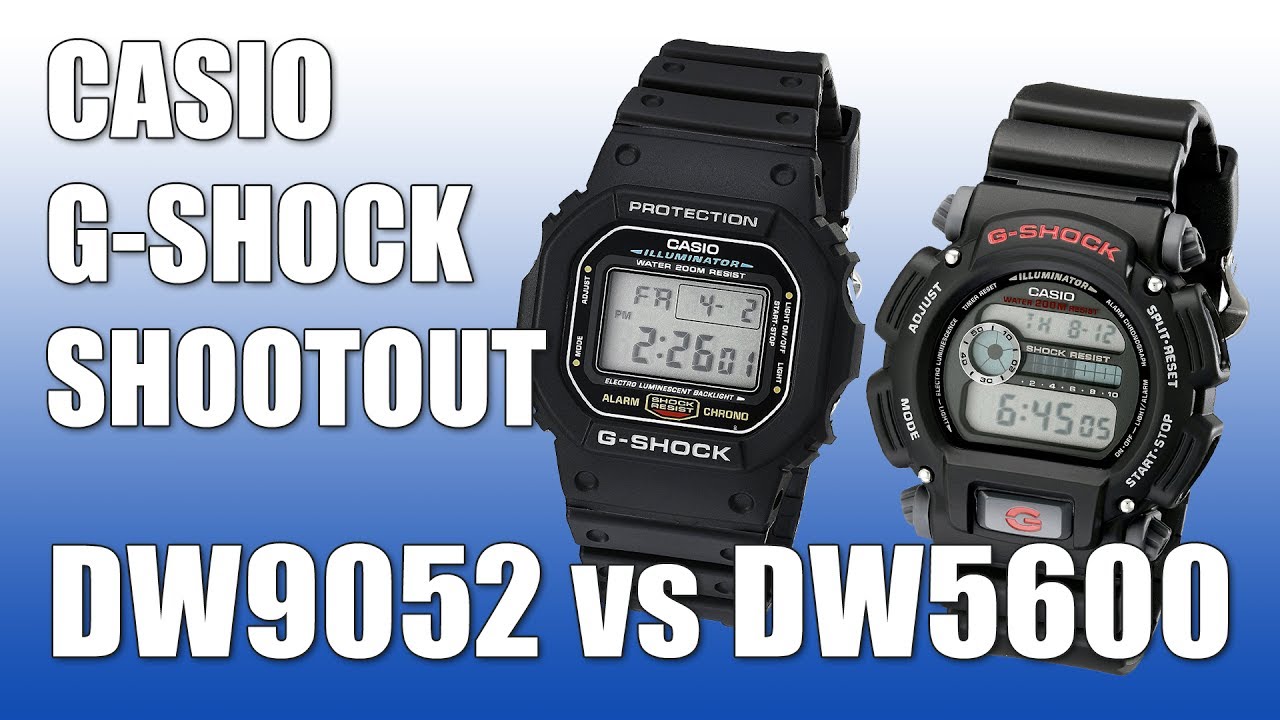 Casio G-Shock DW9052 Vs DW5600 - YouTube