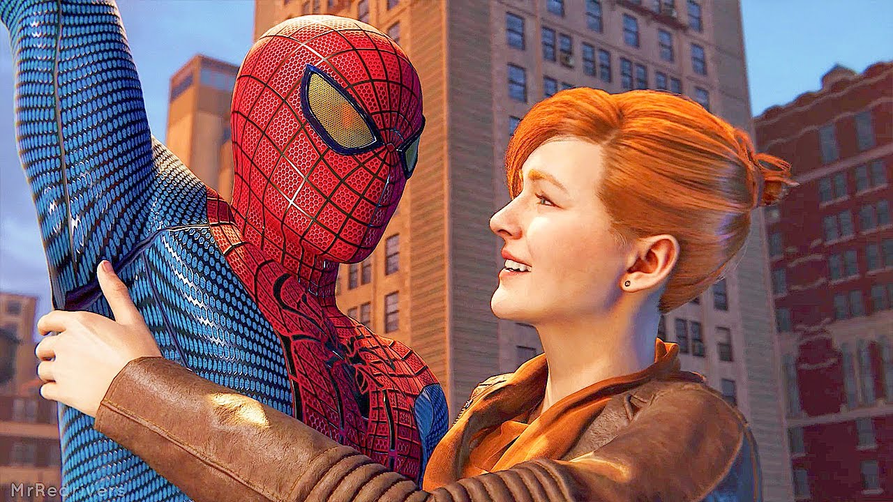 Marvel's Spider-Man Remastered - Spider-Man Saves Mary Jane Scene - YouTube