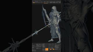 Zbrush character creation armor detailing timelapse #zbrush #timelapse #shorts